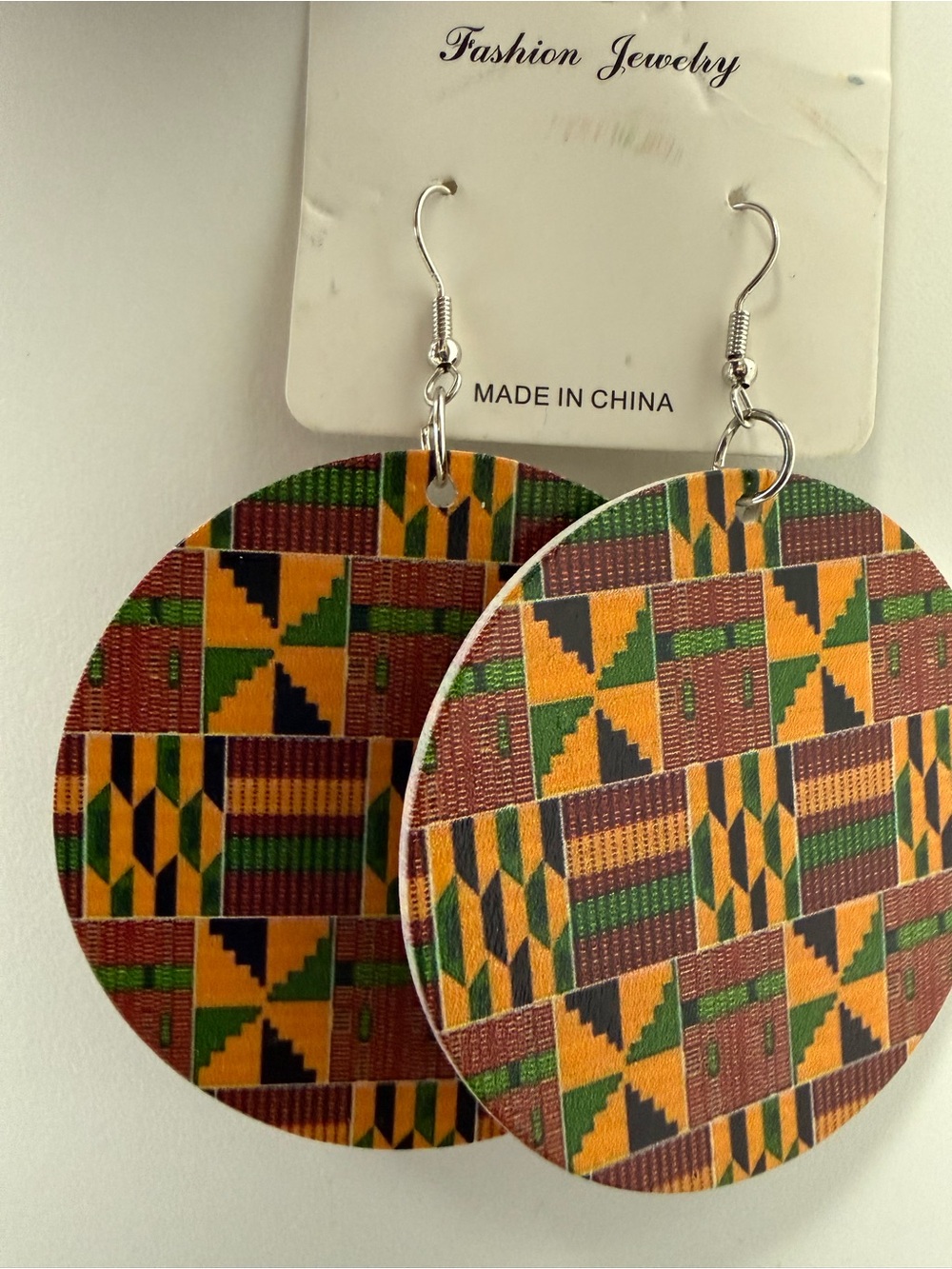 African Kente Dangle earrings